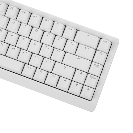 White keyboard on a transparent background
