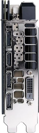 EVGA GeForce GTX 1070 graphics card rear I/O ports with DisplayPort, HDMI, DVI, and USB Type-C