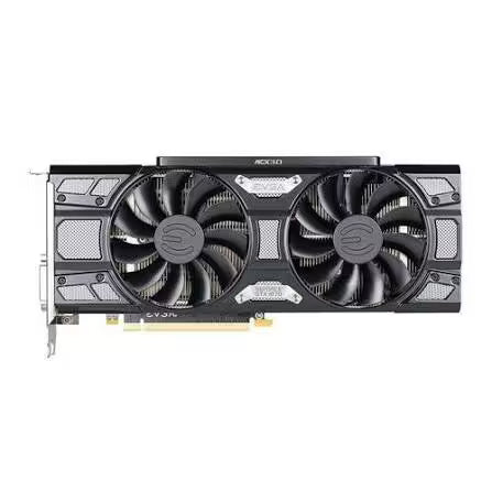 EVGA GeForce GTX 1070 8GB dual-fan graphics card, front product image