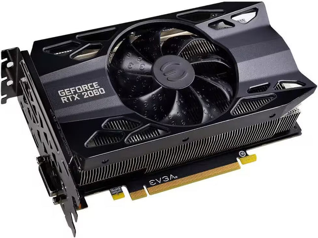 EVGA GeForce RTX 2060 graphics card on a white background