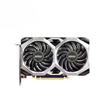 MSI graphics card with dual fans on a white background