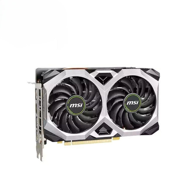 MSI graphics card with dual fans on a white background