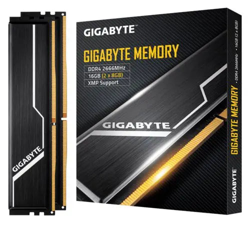 Gigabyte computer memory sticks and packaging on a white background