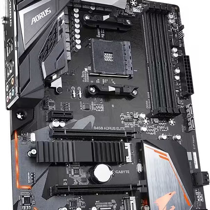 Gigabyte AORUS Z690 EVO3L motherboard in black with silver and orange accents, shown from a high-angle perspective on a white background.