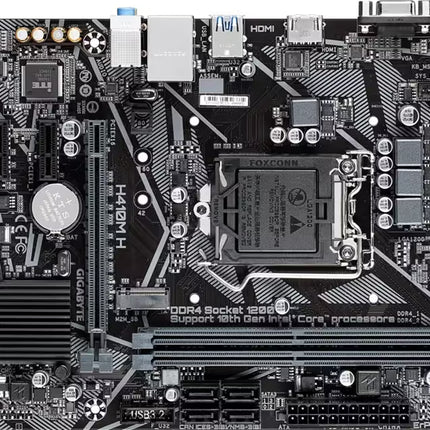 Gigabyte H410M H MICRO-ATX DDR4 PCIe 3.0 LGA 1200 Supports 10th Gen Intel Core Without Box Motherboard (USED: GRADE A)