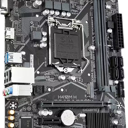 Gigabyte H410M H MICRO-ATX DDR4 PCIe 3.0 LGA 1200 Supports 10th Gen Intel Core Without Box Motherboard (USED: GRADE A)