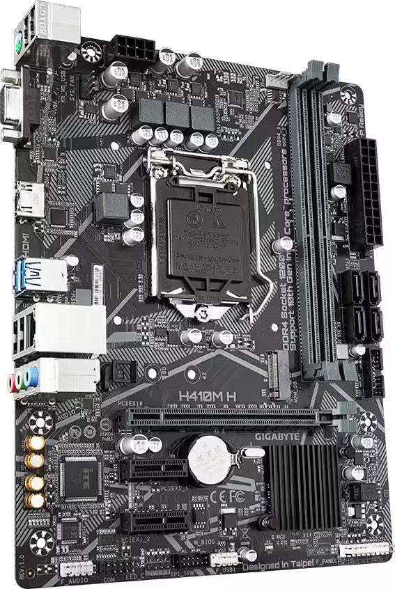 Gigabyte H410M H MICRO-ATX DDR4 PCIe 3.0 LGA 1200 Supports 10th Gen Intel Core Without Box Motherboard (USED: GRADE A)