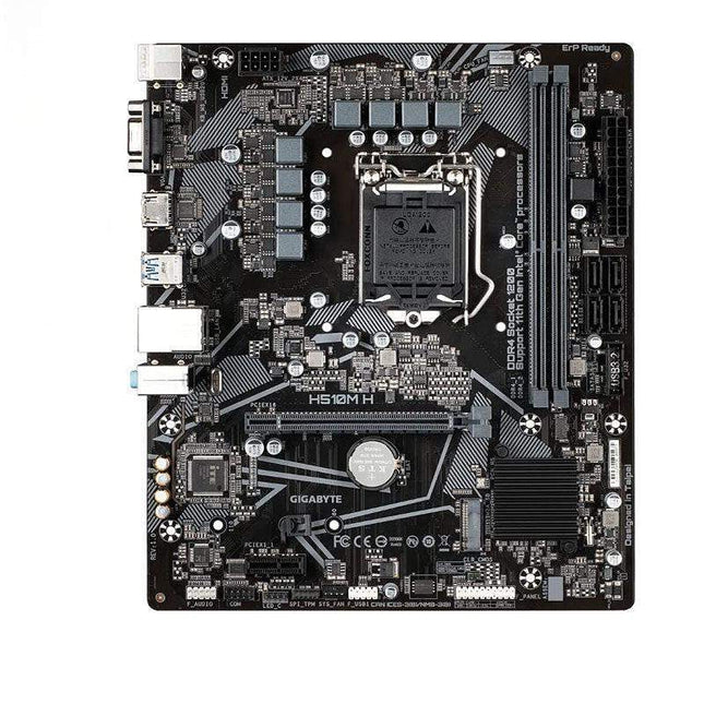 Gigabyte motherboard on a white background