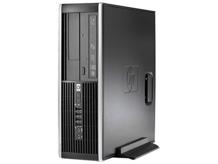 HP desktop computer tower on a white background