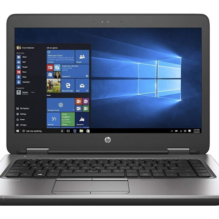 Laptop with Windows operating system on the screen on a white background
