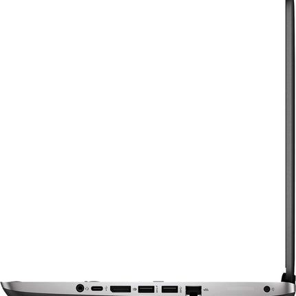 Side view of a laptop on a white background