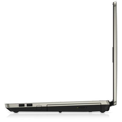Side view of a laptop on a white background