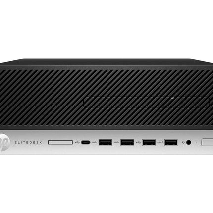 HP EliteDesk computer tower on a white background