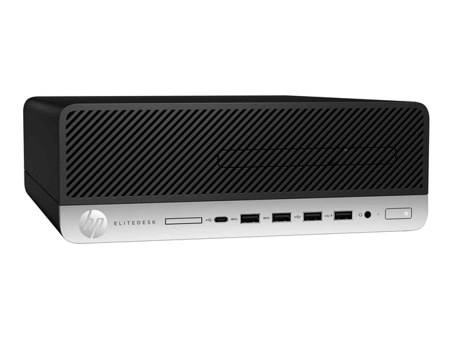 HP EliteDesk computer on a white background