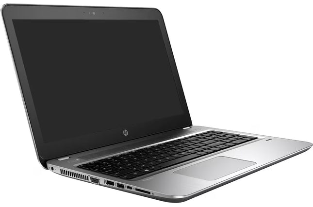 Open laptop on a white background