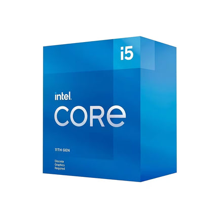 Intel Core i5-11400F retail box packaging, front product image