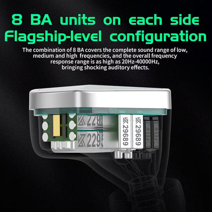 Electronic component with text on a black background