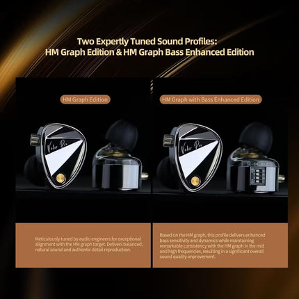 Two audio profiles with text on expert tuning and sound quality improvements.