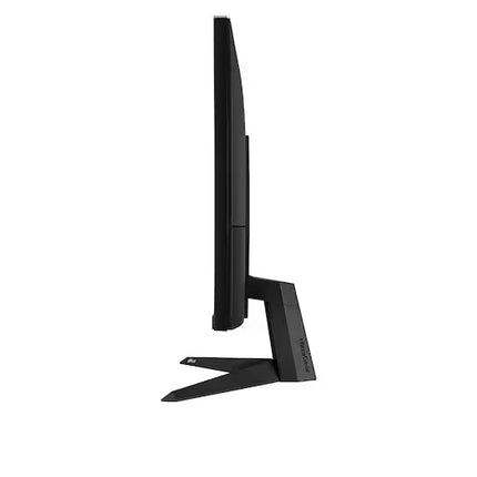 Black computer monitor on a white background