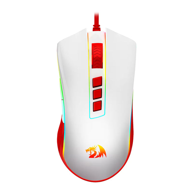 Redragon Cobra Cherry M711C Gaming Mouse White/Red (NEW) 11 Month Warranty