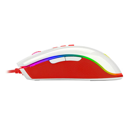 Redragon Cobra Cherry M711C Gaming Mouse White/Red (NEW) 11 Month Warranty