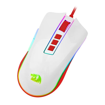Redragon Cobra Cherry M711C Gaming Mouse White/Red (NEW) 11 Month Warranty