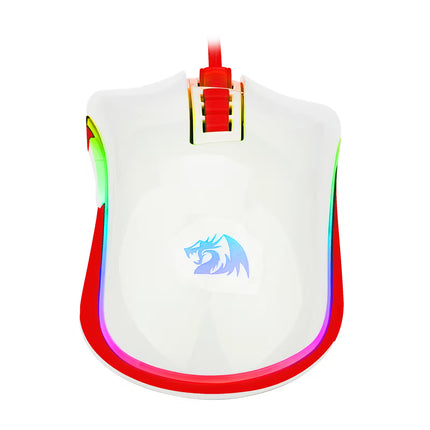 Redragon Cobra Cherry M711C Gaming Mouse White/Red (NEW) 11 Month Warranty