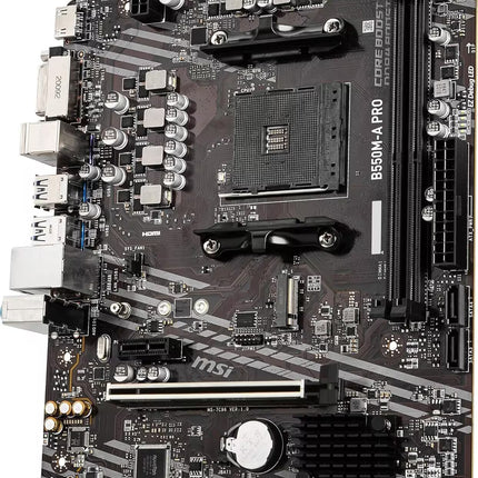 MSI computer motherboard on a white background