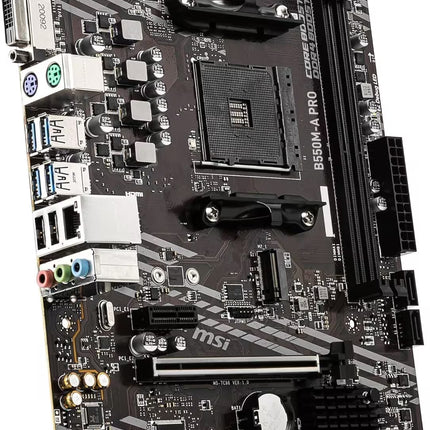MSI computer motherboard on a white background