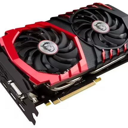 MSI Gaming X GeForce GTX 1070 8GB dual-fan graphics card, angled product image