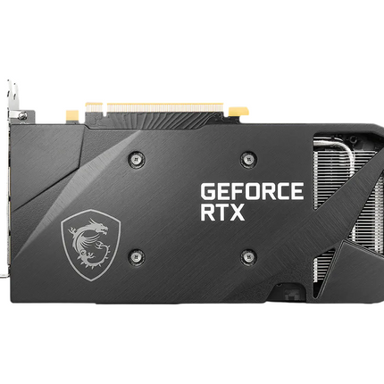 GeForce RTX graphics card with brand logo on a white background