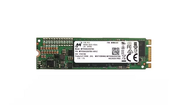 An M.2 NVMe solid state drive by Kingston, featuring a green PCB with a white label showing model details and regulatory markings, set against a plain white background.