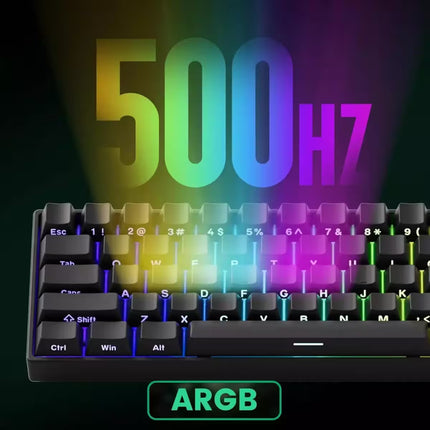 MonsGeek FUN60 Pro HE Rapid Trigger Wired RGB Gaming Keyboard – 16K Scan Rate SP Glare Magnetic Switch Shine-Through (Black)