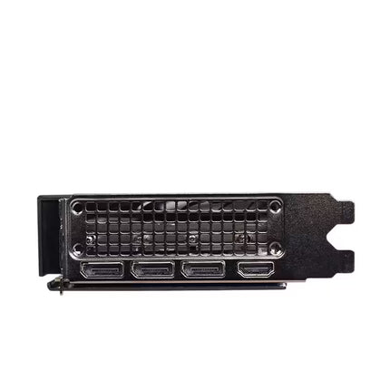 A black metal multi-port expansion card showing four HDMI ports on a plain white background.