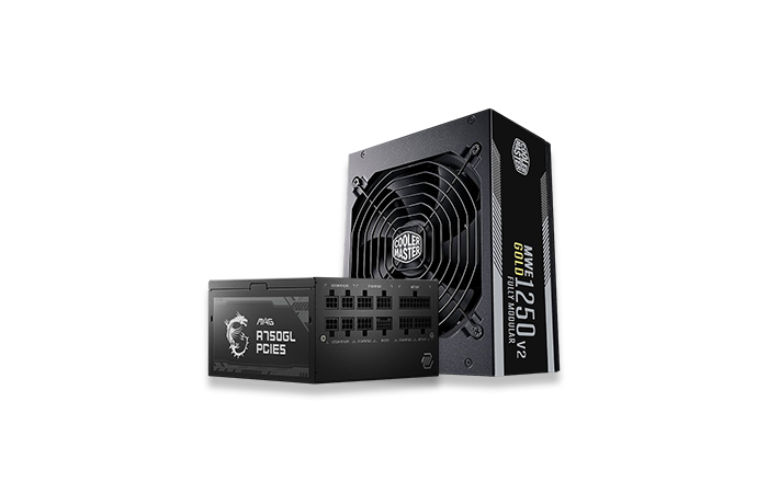 Computer power supply unit on a white background