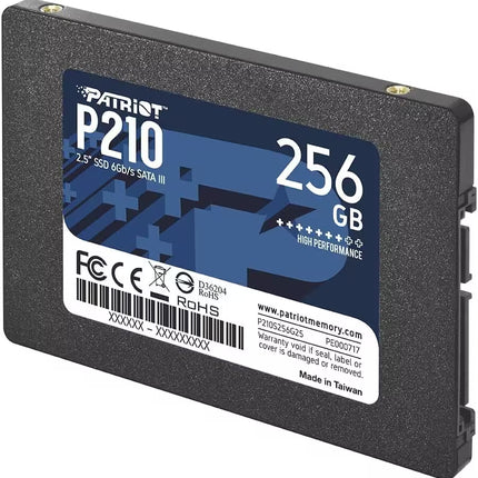 Patriot P210 256GB SSD on a white background
