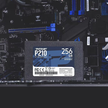 Patriot P210 256GB SSD on a motherboard