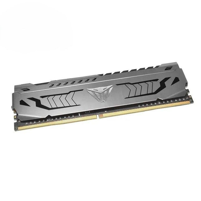 Computer memory module with a brand logo on a white background