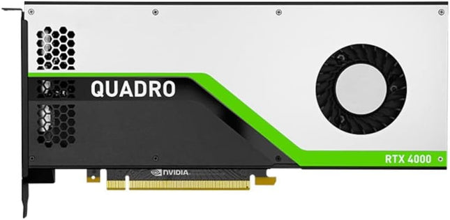 NVIDIA Quadro RTX 4000 graphics card with green and black design.