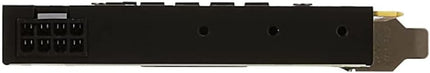PCIe expansion card with connectors on a black background