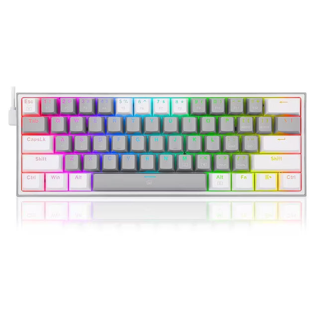 Keyboard with RGB backlighting on a white background