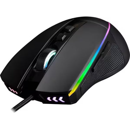 Gaming mouse with RGB lighting on a white background