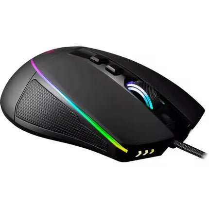 Gaming mouse with RGB lighting on a white background