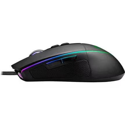 Gaming mouse with RGB lighting on a white background