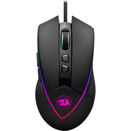 Gaming mouse with RGB lighting on a white background