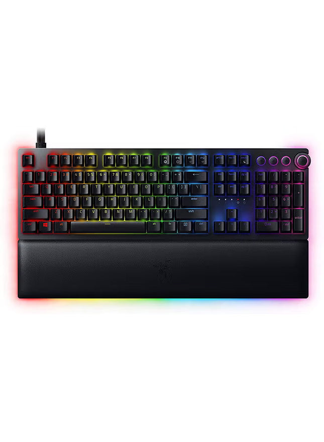 Gaming keyboard with RGB lighting on a white background