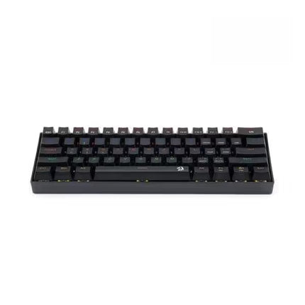 Black mechanical keyboard on a white background