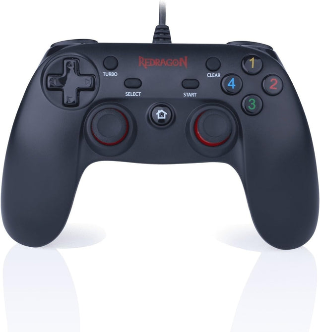 Black gaming controller with Redragon branding on a white background