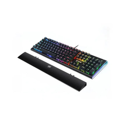 Gaming keyboard with RGB backlighting on a white background