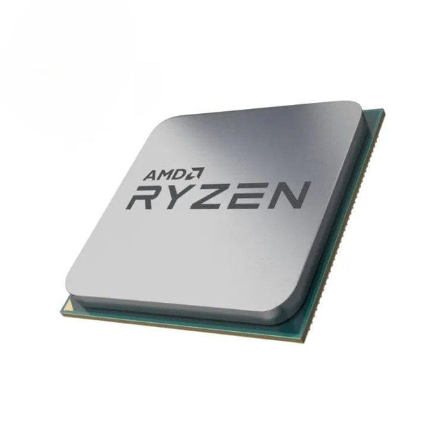 AMD Ryzen CPU on a white background